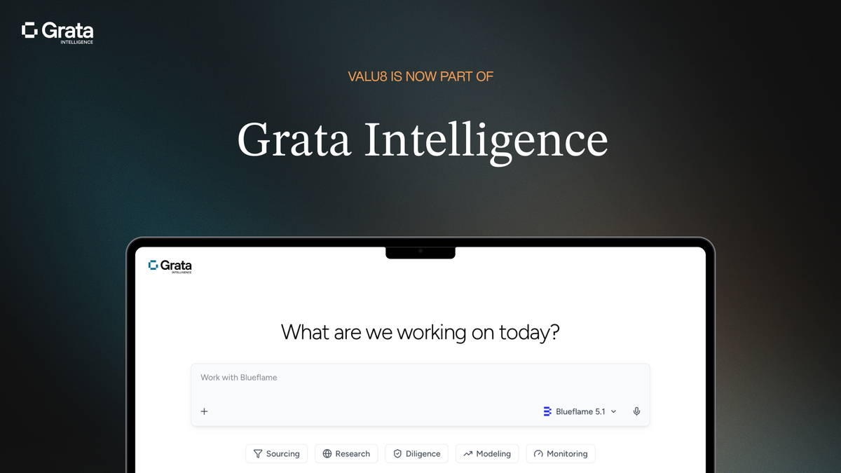 Image of the new Grata Intelligence interface that Valu8 is integrated in.